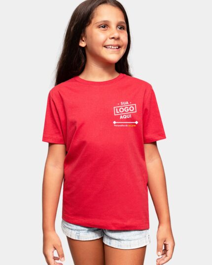 Camiseta Básica Trajei Infantil Feminina Colorida